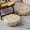 Handmade straw futon cushion, tatami mat, balcony bay window mat, round meditation mat, worship mat B&B
