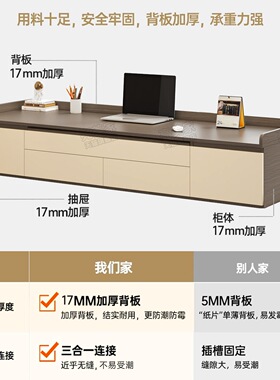 实木飘窗书桌书架一体抽拉式储物收纳柜小户型卧室窗台梳妆台定