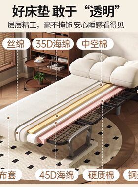 折叠沙发床两用型2026新款家用客厅卧室可长期睡的多功能床陪护床
