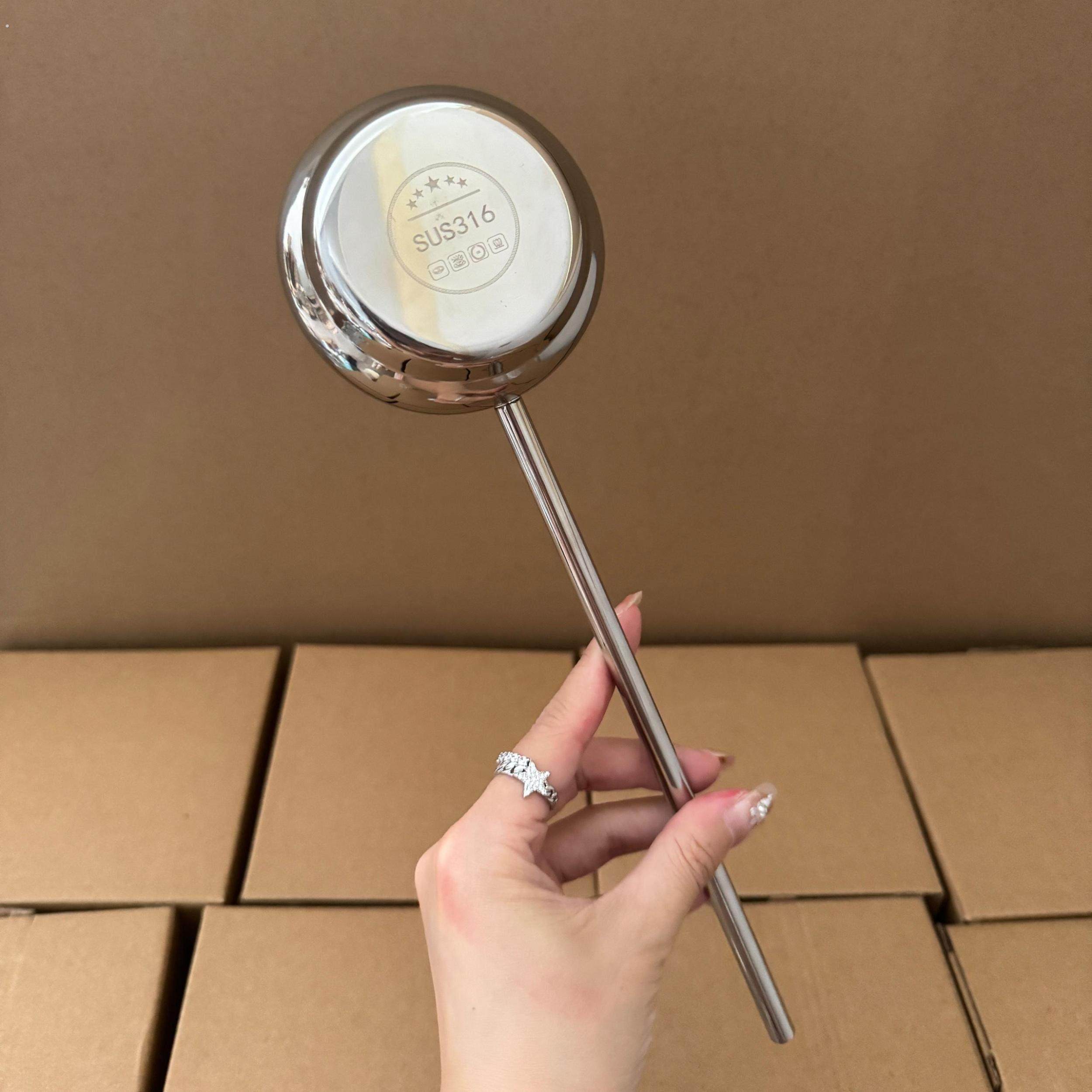 米诺家家用316不锈钢食品级勺子 泼油勺热油浇油调料小锅长柄油锅,淘宝优惠券,粉丝福利购,淘宝优惠卷