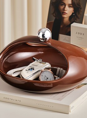 入户门陶瓷钥匙收纳玄关摆件轻奢高档创意家居客厅鞋柜桌面装饰品