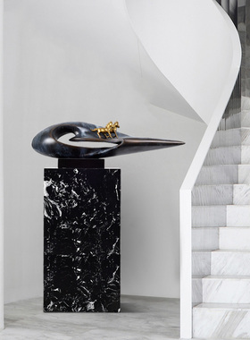 【孤品捡漏】新中式抽象艺术品摆件雕塑样板房酒店售楼处软装饰品