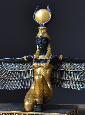 埃及众神伊西斯女神书房柜装饰品埃及之眼摆件开业礼物大地守护神