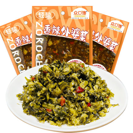 众口馋香辣外婆菜下饭开胃菜脆嫩酸盐菜腌菜农家即食拌饭拌面酱菜