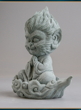 青砂石灵猴悟空创意国潮居家办公装饰大圣美猴王桌面摆件朋友送礼