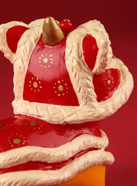 阿三铜艺黄铜摆件《舞狮降福》家居客厅桌面电视柜玄关礼品装饰品