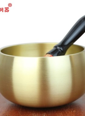 宇卓铜器 纯铜磬黄铜磬铜钵用品铜罄铜庆佛音碗工艺品