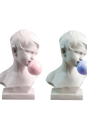 北欧大卫人物雕塑石膏人像摆件客厅玄关艺术样板房家居装饰品摆设