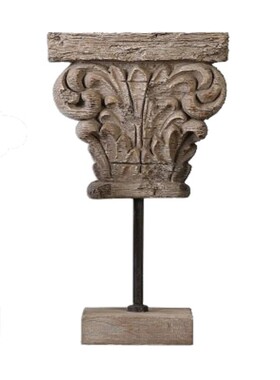 美式乡村复古木艺雕刻摆件客厅卧室茶几办公室三件套北欧个性创意