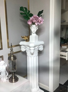 欧式罗马柱装饰摆件罗马柱花架花盆底座户外花园庭院装饰婚庆路引