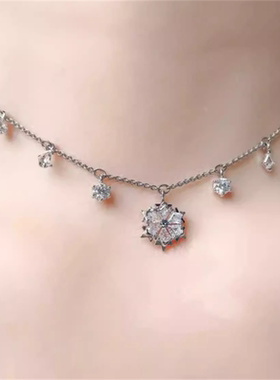 女项链星雪花手镯手链耳环戒指