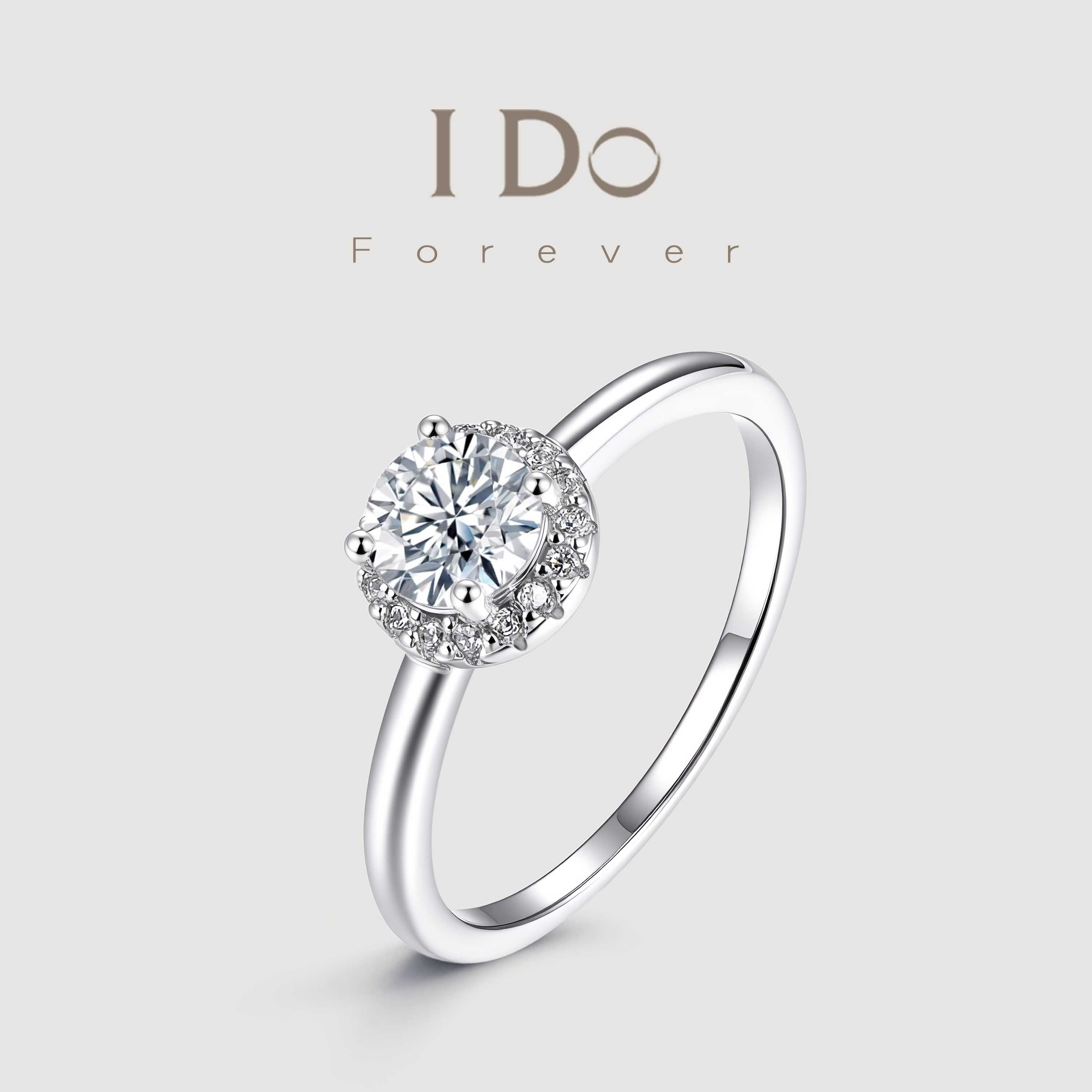 IDOForever cultured diamond ring round package 50 points