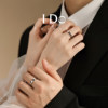 IDO Forever silver ring cultured diamond ring couple model