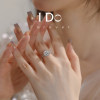 I DO Forever cultivated diamond ring proposal one carat artificial synthetic small sugar cube ring
