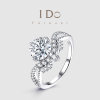 IDO Forever cultured diamond cluster setting wedding ring