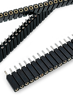 2.54mm 1*2/3/4/5/6/10/12/20/40P单排母圆孔塑高7.0插0.6 0.8针