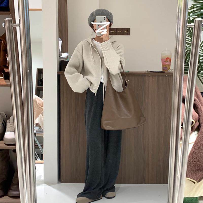 2慵懒风拉链帽毛衣外C8M45432套新女秋冬季205款高级感宽松针织连,淘宝优惠券,粉丝福利购,淘宝优惠卷