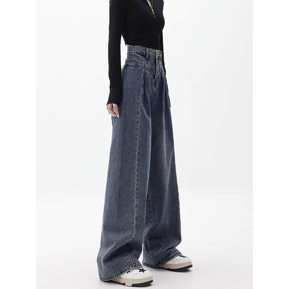 胖mm大码牛仔裤女高季设计感腰宽RYS松显夏瘦直裤梨形身筒材阔腿,淘宝优惠券,粉丝福利购,淘宝优惠卷