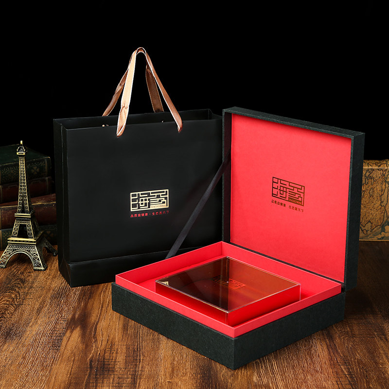 高档海参外包装盒黑色包装礼盒通用海参干货盒一斤装半斤装,淘宝优惠券,粉丝福利购,淘宝优惠卷