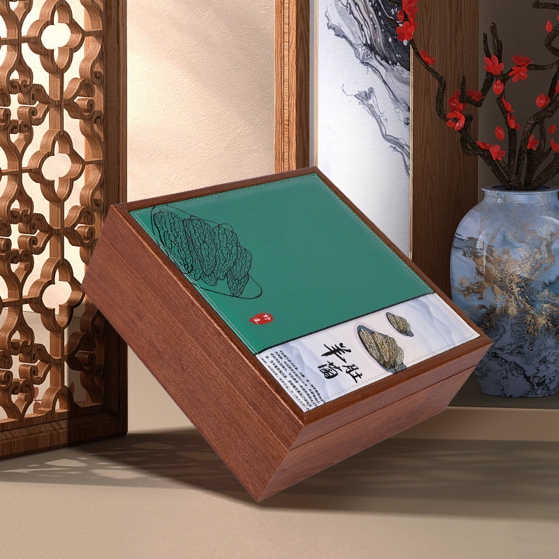 新款高档手绘羊肚菌礼盒包装盒空盒100-250克干货礼品盒皮盒木盒,淘宝优惠券,粉丝福利购,淘宝优惠卷