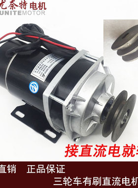 双槽皮带轮A/B型蛟龙用优奈特直流有刷电机减速600瓦/24V/36V/48V