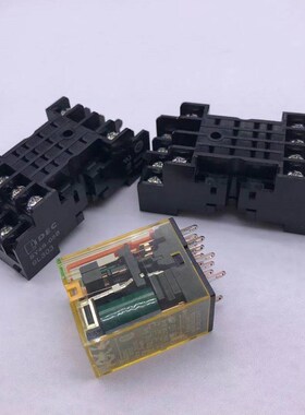 电梯继电器接触器RU4S-D24中间继电器24V110和泉继电器底座14脚