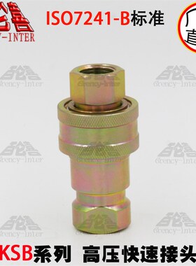 高压液压油压双自封快装快插快速接头 ISO7241-B碳钢 NPT11/4