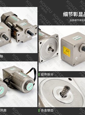 产津90W120W微型交流齿轮减速电机定速调速异步单相220V三相380V