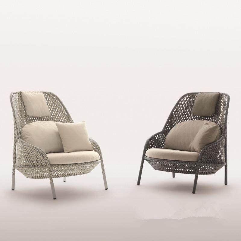 北欧藤编沙发露台室外沙发庭院客厅阳台藤沙发户外防水单人沙发椅,淘宝优惠券,粉丝福利购,淘宝优惠卷