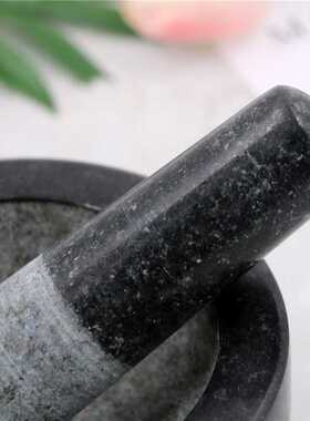 蒜泥器捣蒜器石臼蒜臼子家用研磨石头剥蒜器