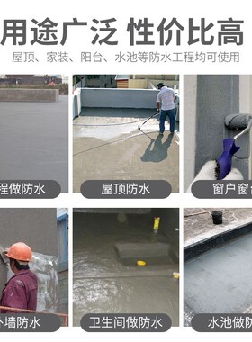 雨虹防水200柔韧型卫生间厨房专用防水补漏材料双组份灰色补漏王