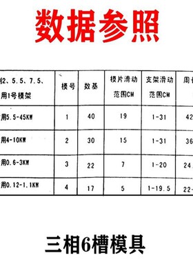 加厚三相电机通用绕线模具6槽拼装型可调节精品电机维修工具配件