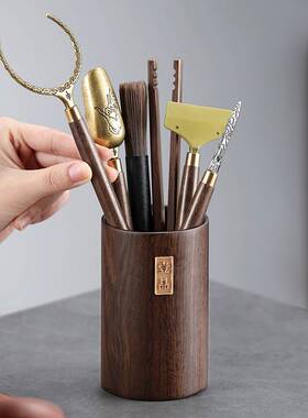 茶台泡茶工具套装茶刀茶夹刷高档茶桌摆件茶道六君子茶具配件大全