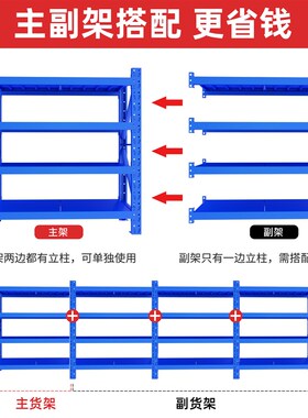 重型黑黄工业铁架多层仓储货架 统尊品牌可定制家用地下室收纳架