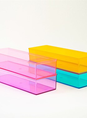 日式抽屉分隔盒透明塑料收纳分格整理盒粉剂组合医院用药品储存盒