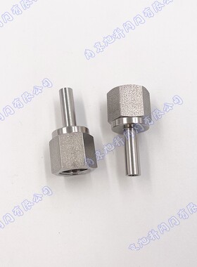 316不锈钢光杆变径接头3/8NPT 1/4NPT内丝外丝转1/4直杆焊接接头