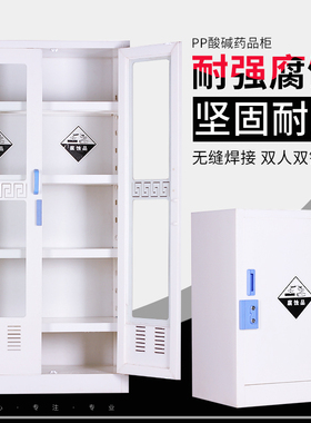 PP药品柜器皿柜 PP试剂柜酸碱柜PP加仑柜储存柜安全柜强酸强碱柜