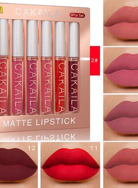 CAKAILA 6Pcs Matte Lipstick Set卡凯拉哑光唇釉 防水不脱色持久