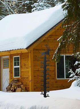 铁艺量雪计测圣诞麋鹿量雪器户外插地装饰品金属风向标工艺品