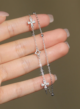 mosz幸运四叶草手链轻奢小众女款生日礼物送女友闺蜜气质精致