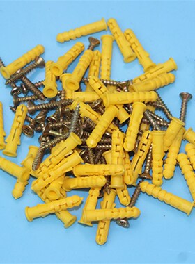 小黄鱼塑料膨胀管 膨胀螺丝 膨胀螺栓 膨胀塞 配自攻钉6mm8mm10mm