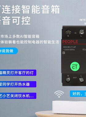 人民智能ZigBee断路器远程控制开关家用电量统计WiFi电源总闸
