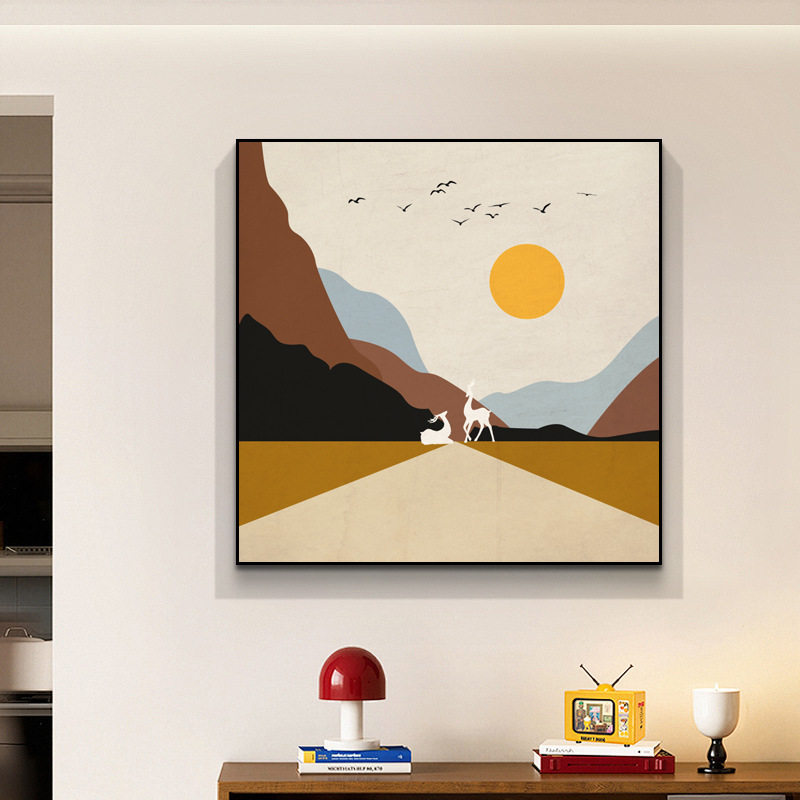 现代艺术装饰画奶油风客厅沙发背景墙壁画玄关走廊摆件过道挂画,淘宝优惠券,粉丝福利购,淘宝优惠卷