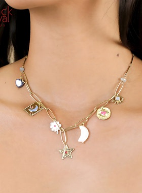 法国品牌Franck Herval 凡尔赛系列轻奢百搭项链潮流饰品彩色女士