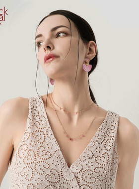 法国品牌Franck Herval蕾娜系列双层叠戴长项链甜美风高级感颈链