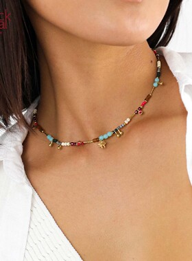 法国品牌Franck Herval弗里达系列项链民族风轻便串珠女彩色配饰