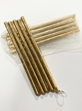 IMPA370306船用测深杆 黄铜测深尺量水深铜折尺量油尺 刻度测探锤