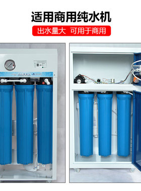 蓝色20寸1寸口铜牙滤瓶前置过滤器商用净水器纯水机滤筒32MM内牙