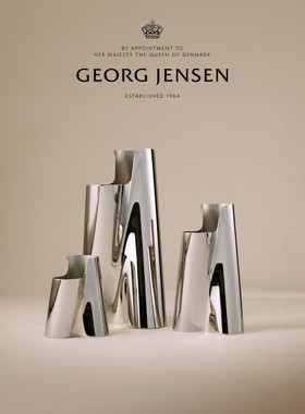 乔迁礼物GeorgJensen乔治杰生LITUUS弦律花瓶摆件客厅插花轻奢