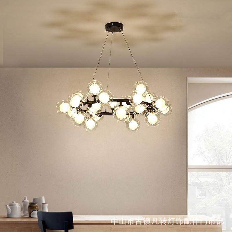 北欧灯具现代简约客厅灯创意餐吊灯后现代玻璃球吊灯萤火虫吊灯,淘宝优惠券,粉丝福利购,淘宝优惠卷